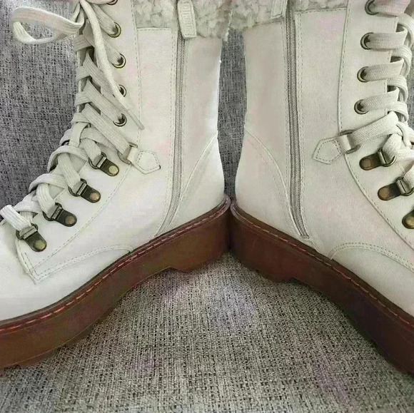 Circus By Sam Edelman Womens Sanders 2 Lace Up Boots Sz 11 Ivory - Picture 9 of 12